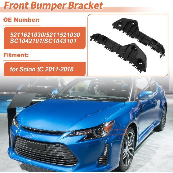 Front Bumper Bracket for Scion TC 2011-2016 No.5211621030/5211521030/SC1042101/SC1043101 Front Left Right 1 Pair