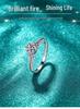 D Color 925 Sterling Silver Moissanite Ring: Elegant Women's Proposal & Wedding Jewelry