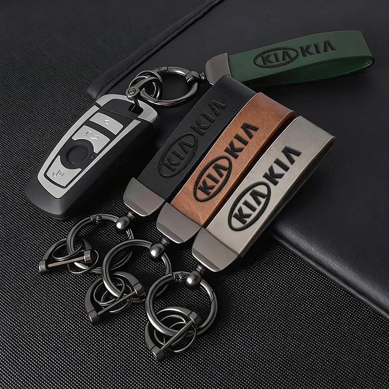 Car Logo Keychain Decoration Pendant Key Ring For Kia Sportage Carnival Seltos Sorento Rio Borrego Ceed Forte K3 K4 K5 K7 K9 EV3 Gbnkr30