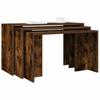 Nesting Tables 3 Pcs Smoked Oak Engineered Wood