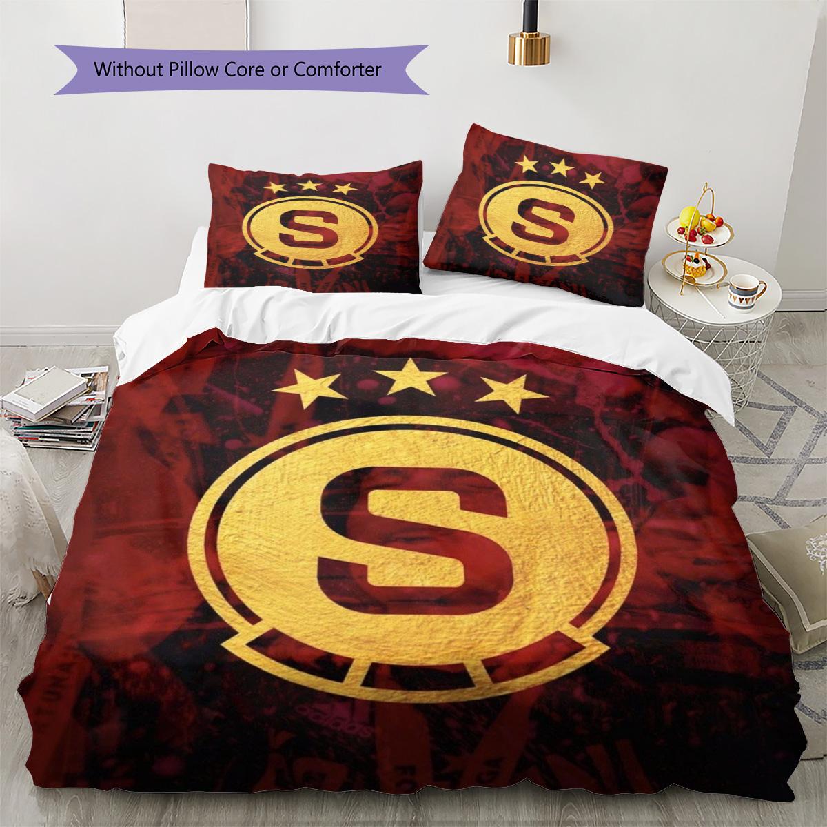 

spartaprague Pattern Bedding Quilt Set Quilt Cover Pillowcase Home Decoration Birthday Gift (1 * duvet cover + 2 * pillowcase, without core) 135x200cm