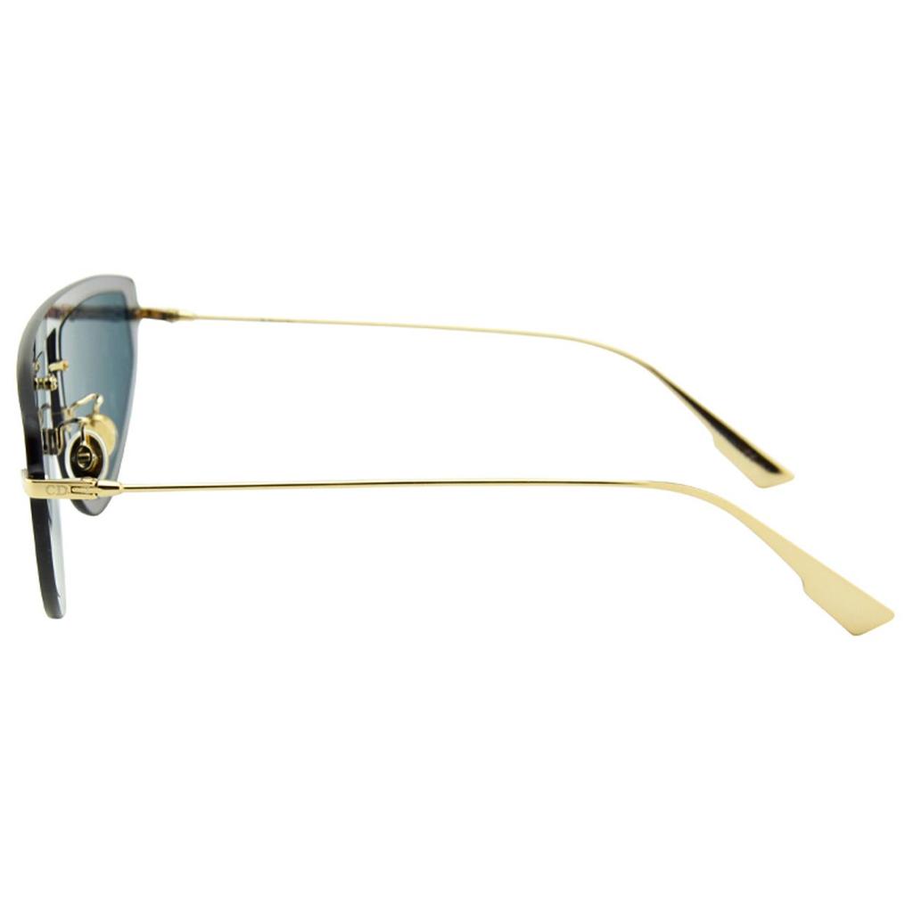 Dior Metall Gold Rahmen Kunststoff Linse Cat Eye Sonnenbrille Damen Sonnenbrille Blau ULTIME2-LKSA9-56