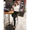 Korean Style Spring Autumn Long Sleeve Slim Fit Women Casual Shirt