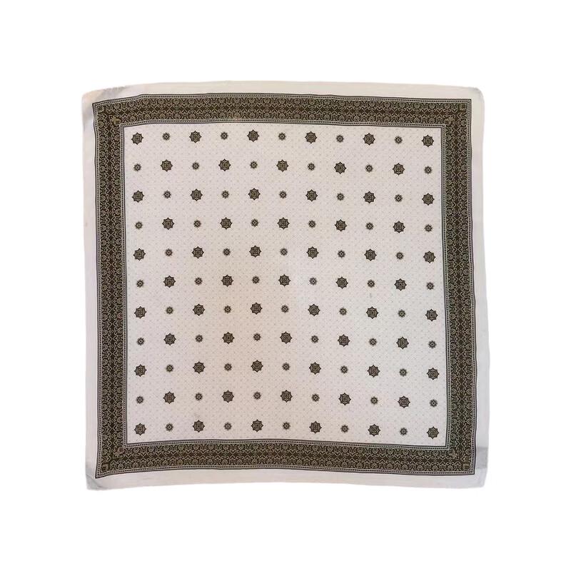 NINA SOLOR Vintage Floral Silk Scarf