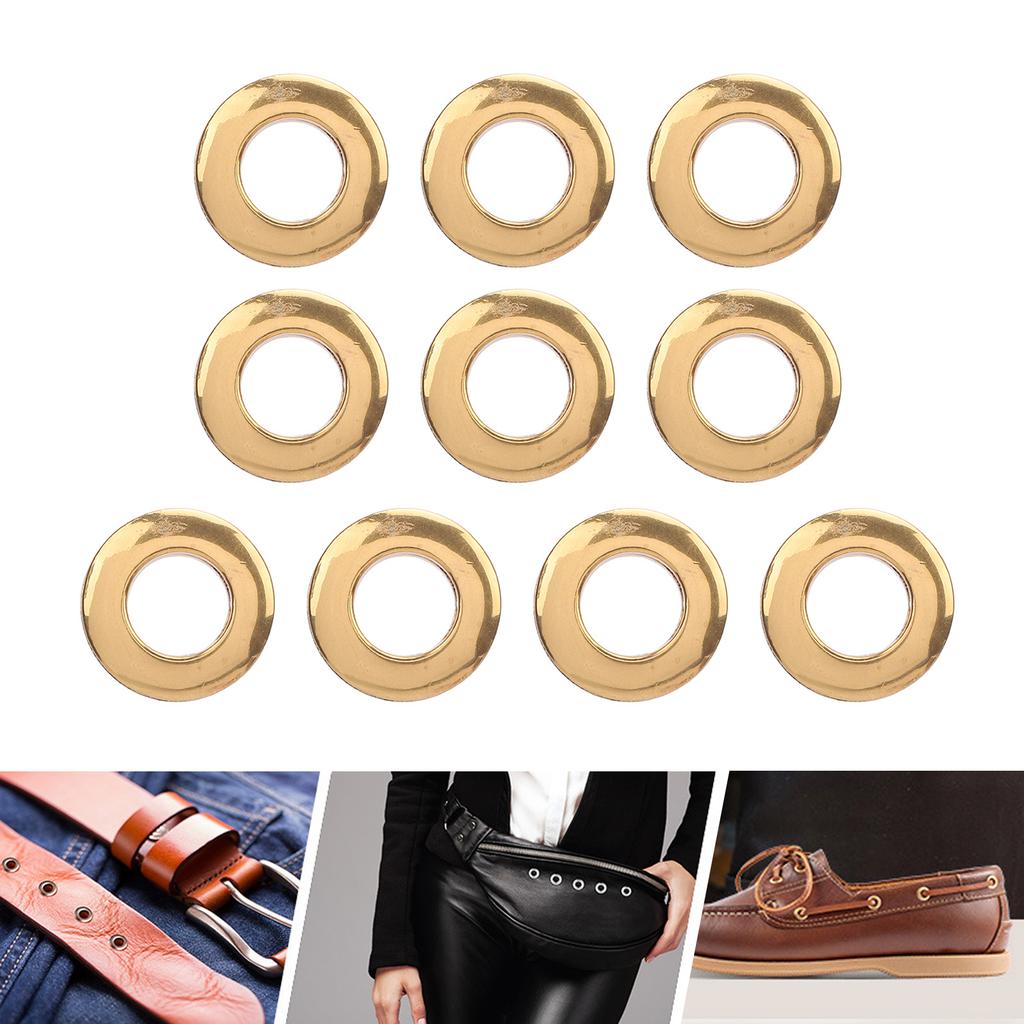 10 Pcs Round Eyelets 1300CMm Inner Diameter Alloy Eyelets Kit for Clothing Pants Luggage Hat Belt Shoes