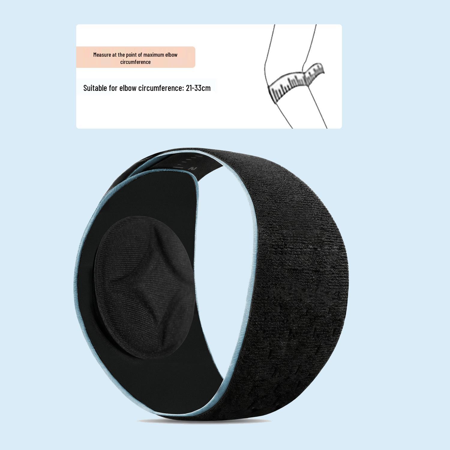 

Tennis & Badminton Elbow Support Sleeve - Unisex Sports Compression Strap for Joint Protection Black and Blue [Universal for Left and Right]