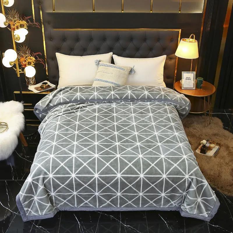 

Зимові ковдри Потовщені подвійні ковдри Raschel Односпальні подвійні ковдри для збереження тепла Студентський гуртожиток Односпальні подвійні ковдри 150 cm * 200 cm