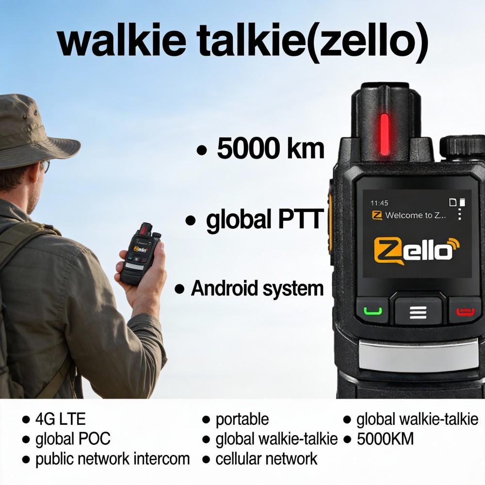 Suitable for Zello Walkie Talkie 5000km Public Network Outdoor Global Communication Anti-interference WIFI Walkie Talkie