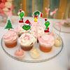 Red Green Merry Christmas Cake Topper And Christmas Cupcake Toppers Set Xmas Holiday Cupcake Picks Christmas Party Cake Supplies Decoration