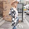 Women's Fashion Casual Comfort Floral Print Mid-Length Cardigan Jacket