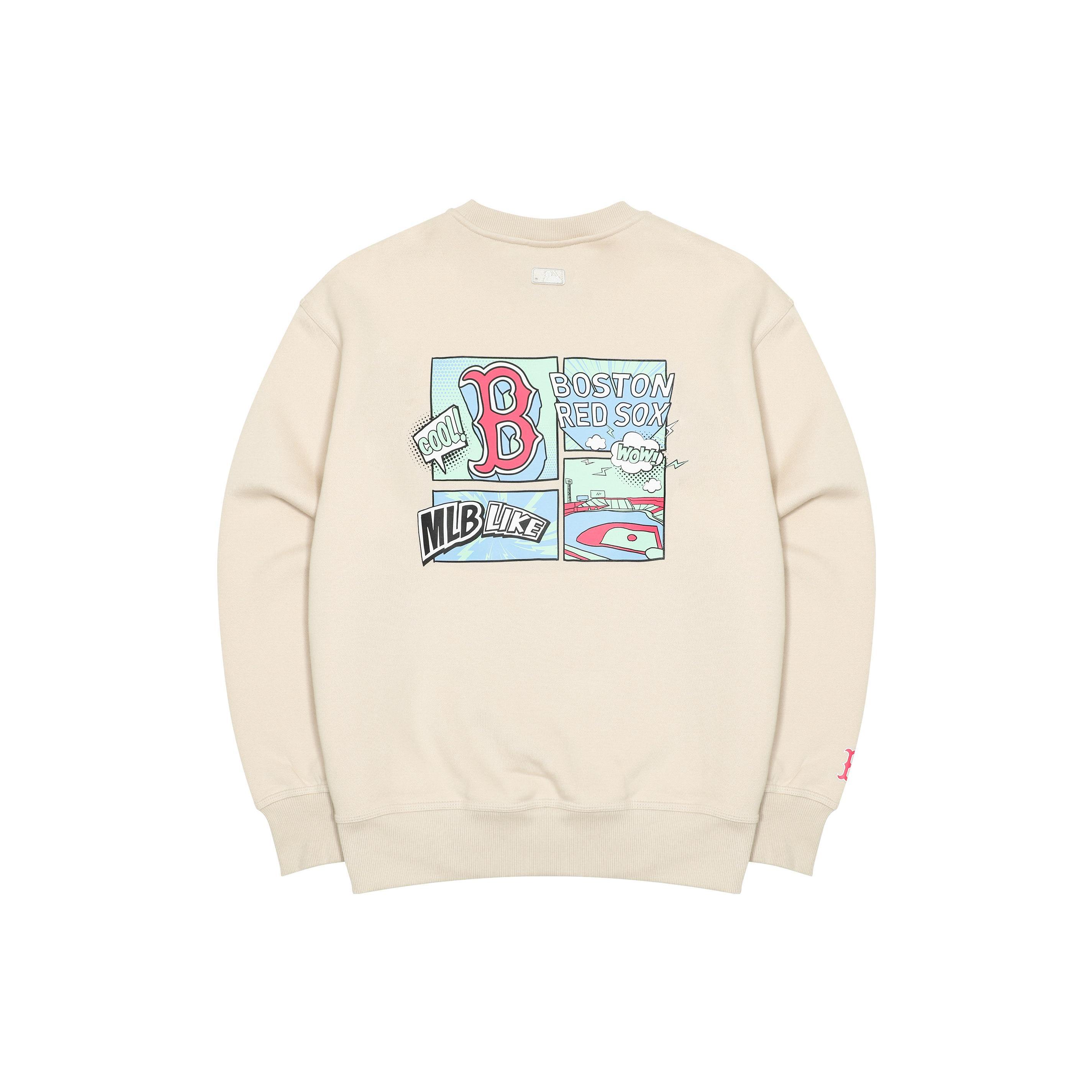 MLB Boston Red Sox Sweatshirt Unisex Beige 3AMTL0426-43BGL L