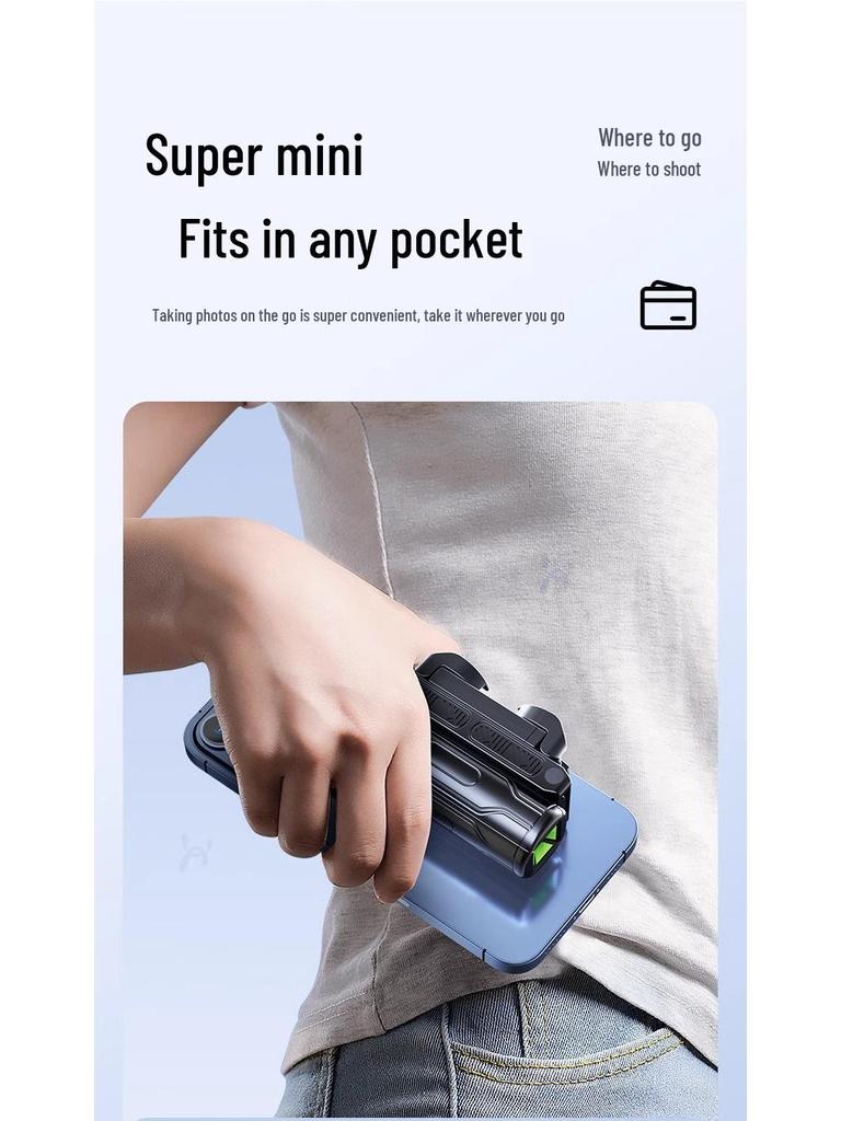 Bärbar Mini Telefon Selfiepinne & Golvstativ 2025 - Universell för Apple & Xiaomi