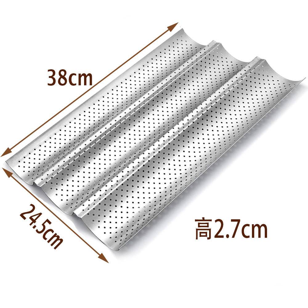 Baguette Pan French Bread Baking Mould Bakeware Groove Waves Mold 2/3/4 Loaves Loaf Bake Mold Baguette Tray Baking Tool