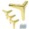4 Pieces of Furniture Leg Anchor Gold Chrome Height 13 Cm Furniture Legs