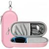 Eyeglasses Case Dual Glasses Sunglasses Organizer with Zipper Closure Eyewear Storage Box for Men Women Travel