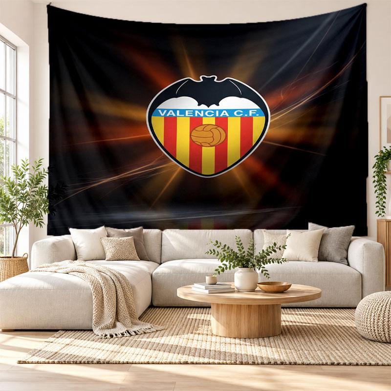 Valencia FC Wall Tapestry, Soft Fabric Wall Hanging, Decorative Backdrop For Bedroom Home Wall Art