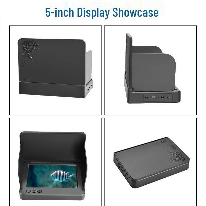 5.0-Inch HD Infrared Underwater Fish Finder with Wide-Angle Probe - Multilingual, Ideal for Ice Fishing and Night Vision