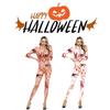 Jumpsuit Halloween Women Bloodstain Printing Leotard Party Show Clothes Cosplay