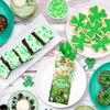 400 Pcs Happy St Patrick's Day Silverware Sleeves with Disposable Forks Knives Spoons Plastic Cutlery Utensil Pocket Bag for St