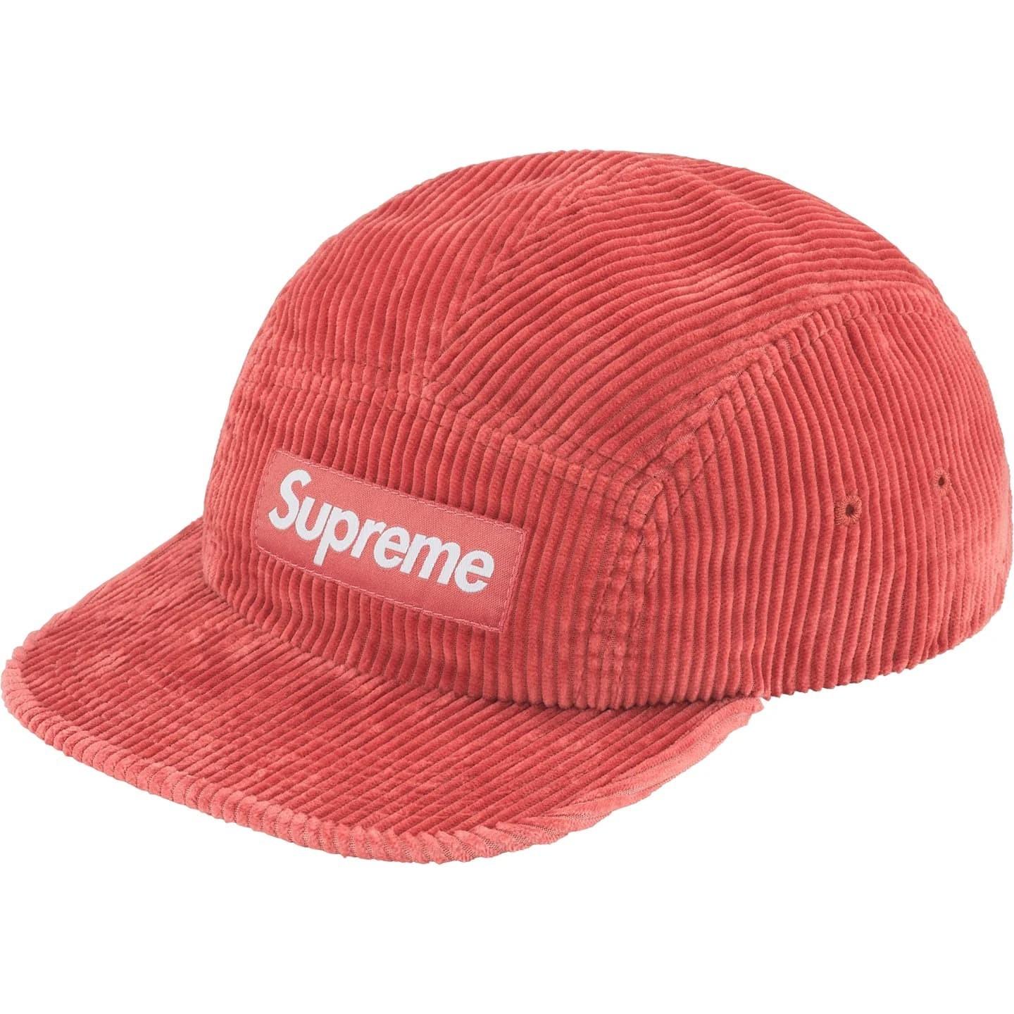 Supreme Corduroy Camp Cap Light Red One-Size