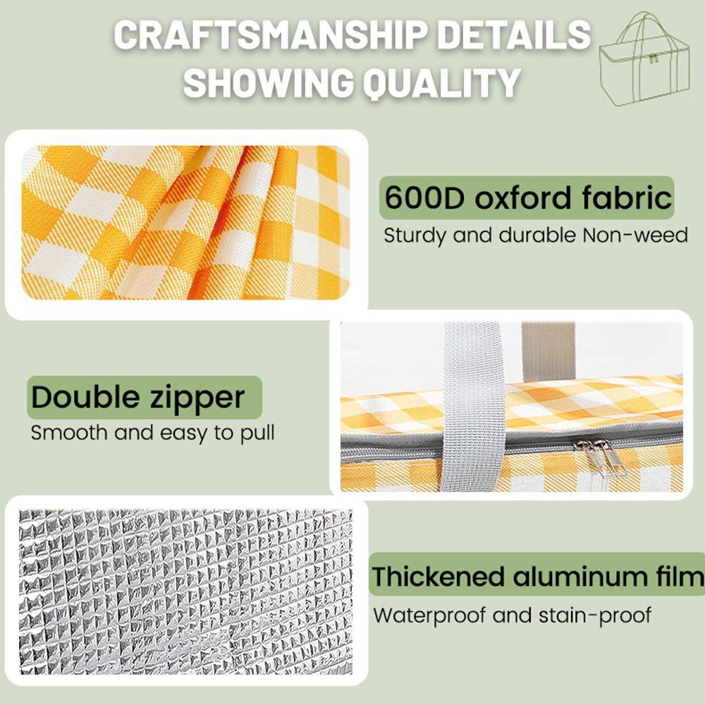 Reißverschluss-Packung Frühlingstag Picknicktasche Camping Lebensmittelaufbewahrungstasche Thermoisolierte Kühlbox Lebensmittel Handtaschen