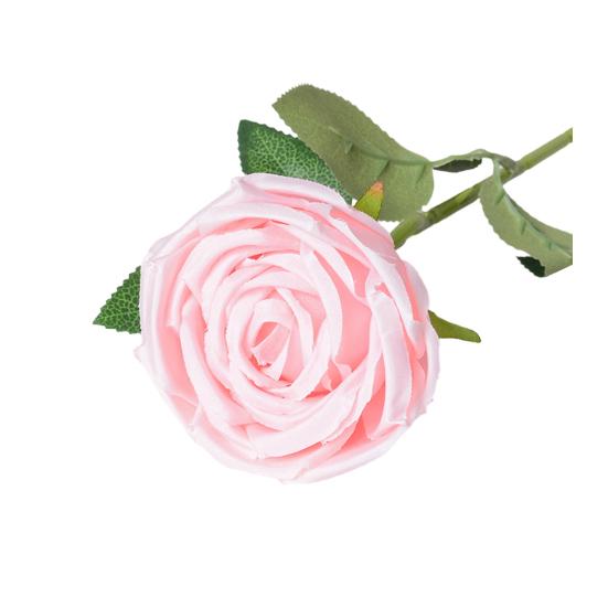 Artificial Rose Flower Big Bloom Fake Silk Rose Flower Realistic Faux Long Stem Rose Bouquet with Leaves for Home Kitchen Party Wedding Decor