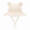 Cartoon Bear Kids Sunshade Bucket Cap Breathable Folding Baby Sun Hat Children Fisherman Hat  Girls
