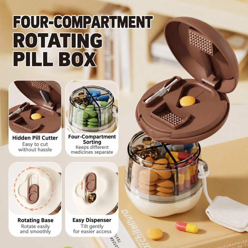 Plastic Pill Cutter Portable Pill Storage Box Medication Organizer  Home Medication Organization