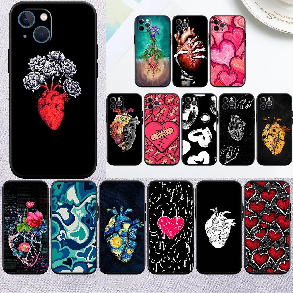 Calm Heart Art Phone Case for Samsung Galaxy Note 10 20 S23 S22 Ultra FE Plus M06 M15 M16 M35 M55