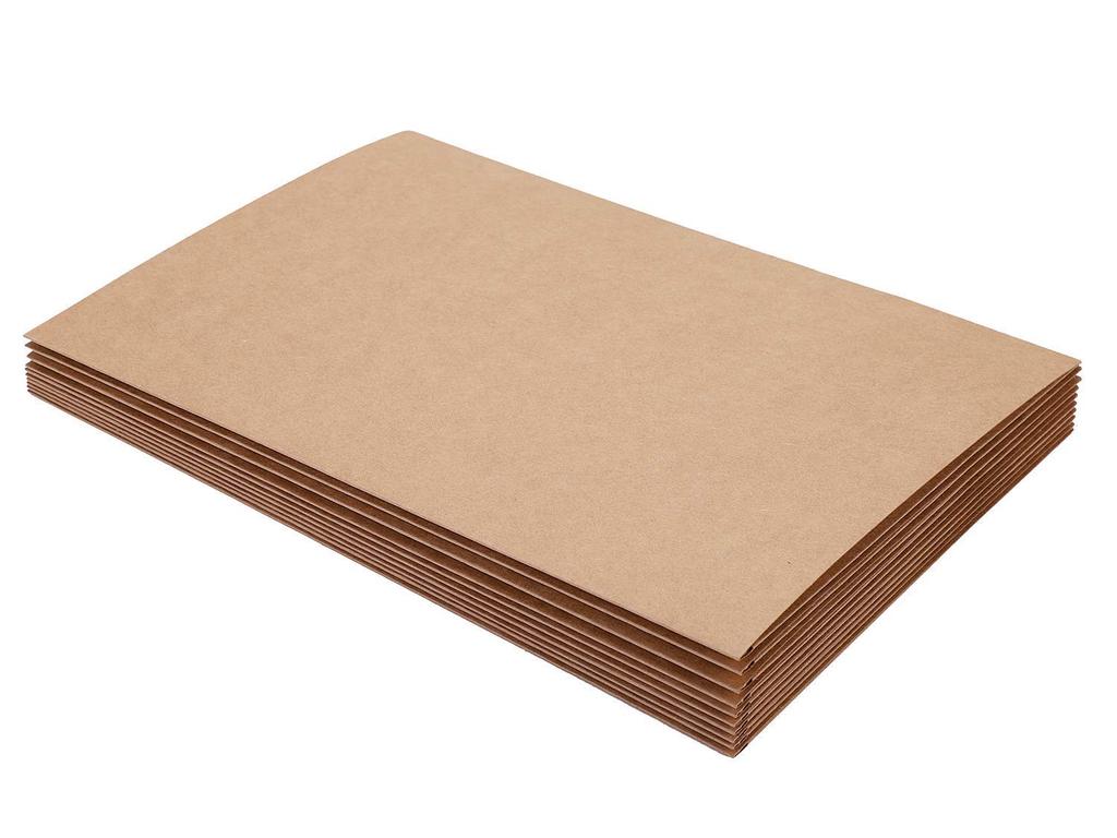 A4 Individual Folders File Set of Kraft Clear Portable Document Paper Document Storage Document Stylish Document Office Supplies Cases, 10, Paper,