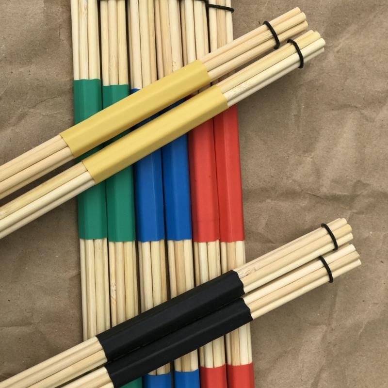 1 Pair Bamboo Drumsticks Brushes Multi-Rod Bundle Sticks for Folk Music