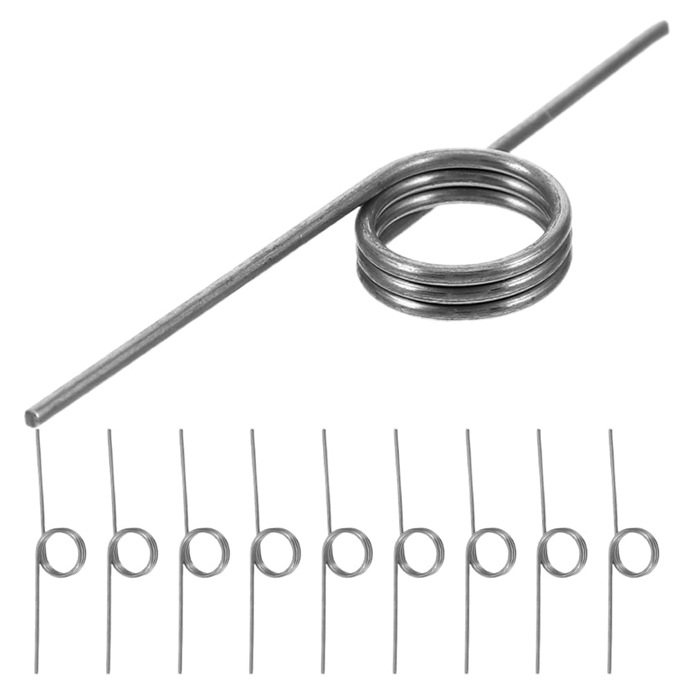 NUOLUX 10-Piece Silver Stainless Steel Torsion Springs for Trash Cans, Bucket Lids, and Can Lids, 10mm Outer Diameter