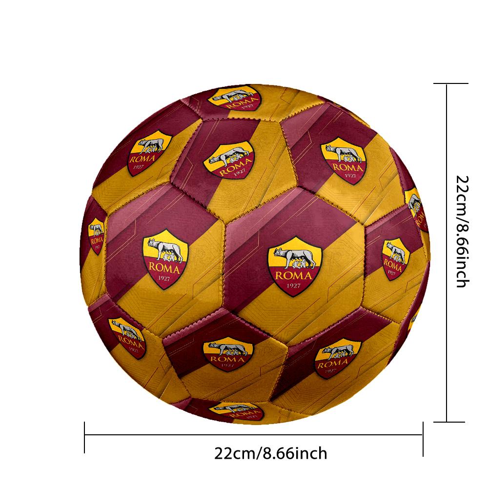 AS Roma Size 5 Football High Elastic Soccer Ball For Outdoor Competition Daily Training Play