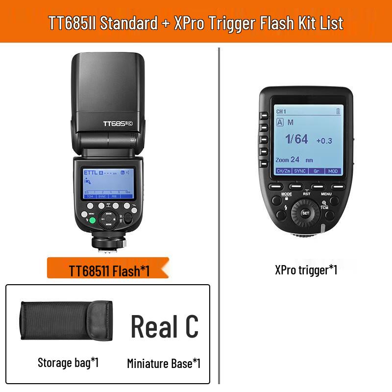 Комплект вспышки Godox TT685II TTL HSS с башмаком