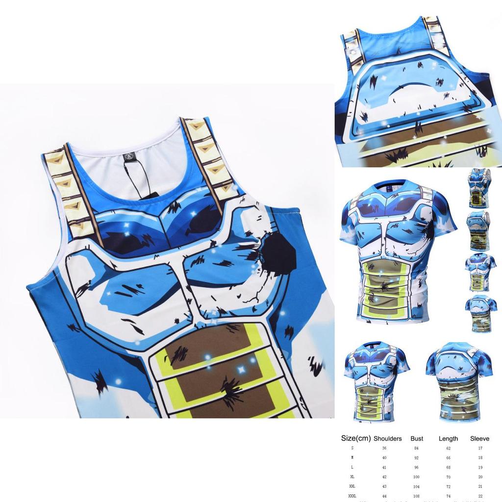 Premium Quality Men's Vegeta T-shirts Tank Top Dragon Ball Z Super 3d Sport Blouse Tee For Every Occasion