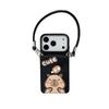 Cartoon Capybara Wallet Card Case Portable Rope Mobile Phone Case For Apple 16 Lanyard Iphone17Promax Soft Case