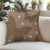 Brown Butterfly Glow square Jacquard Pillow Cover for Sofa Office Waist Cushion Cover Home Decorative Pillowcase