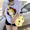 Trendige Niedliche Giraffe Plüschpuppe Cartoon Tier Große Kapazität Umhängetasche Schultertasche Kosmetiktaschen Mädchenhaftes Herz Rucksack Geschenke