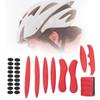 27 Pcs Universal Helmet Inner Padding Foam Pads Kit Sealed Red Sponge For Outdoor Sports Cycling Motorcycle Bicycle Accessories