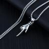 Halskette Silber Stahl Kette Hand Finger 374
