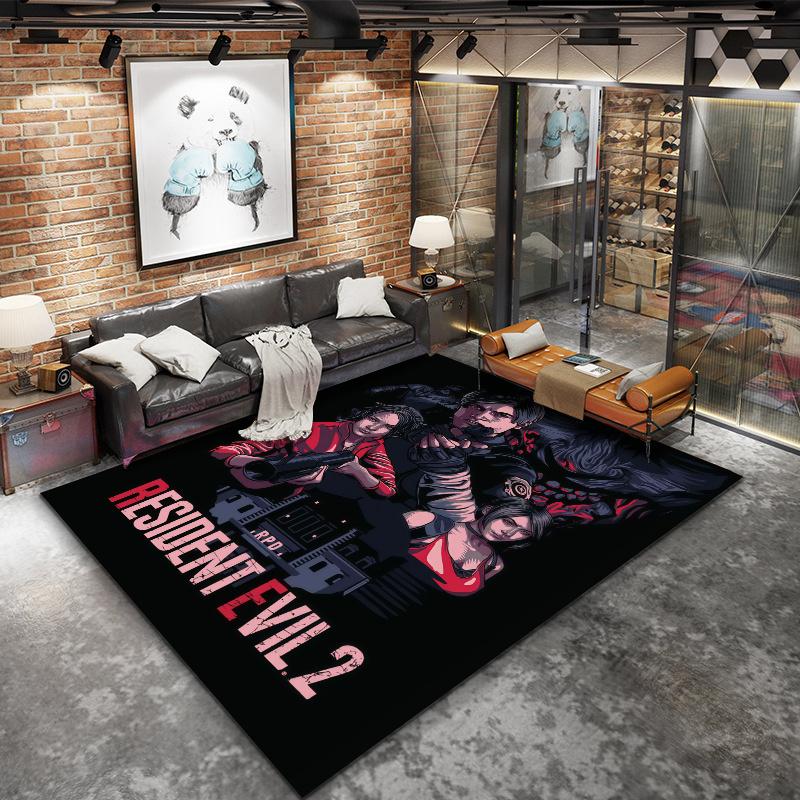Resident Evil Carpet Rug for Living Room Bedroom Home Sofa Decoration,Kids play Nonslip Floor Mat