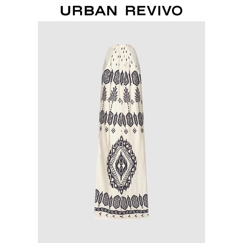 UR Women s Ethnic Print V-Neck Sleeveless Maxi Dress S