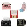 Usb Memory Card Vinyl Record Typewriter Enamel Pin Brooch Cartoon Women Men Denim Jackets Lapel Pins Backpack Badges Kids Fashio