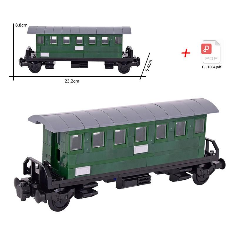Idee Esperte Creative Città Natale Retro Carrozza Turistica Carro Armato Treno MOC Espresso Ferroviario Mattoncini Blocchi da Costruzione Giocattoli