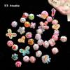 Pure Hand-painted Beads Stickers Diamonds Set Pearl Diy Jewelry Accessories Material Package Beads Car Pendant Cell Phone Chain Beads