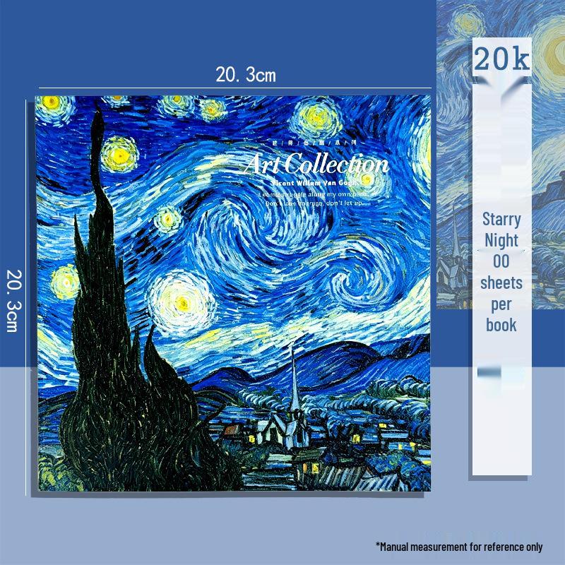 Van Gogh 20K Oil Painting Sketchbook for Art Students – 80 Thickened Hand-drawn Sketch Sheets