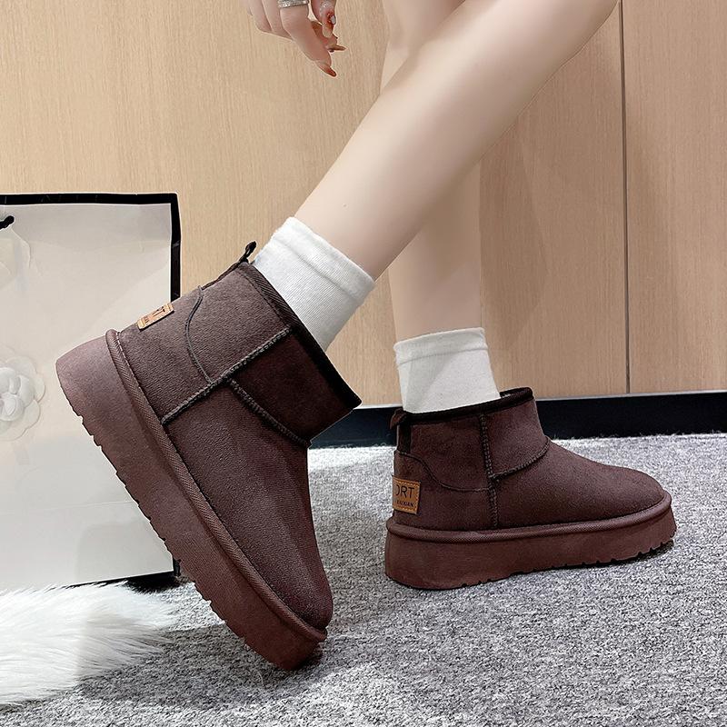 New platform cotton shoes women's versatile snow boots women's outer wear winter new heightening warm cotton shoes