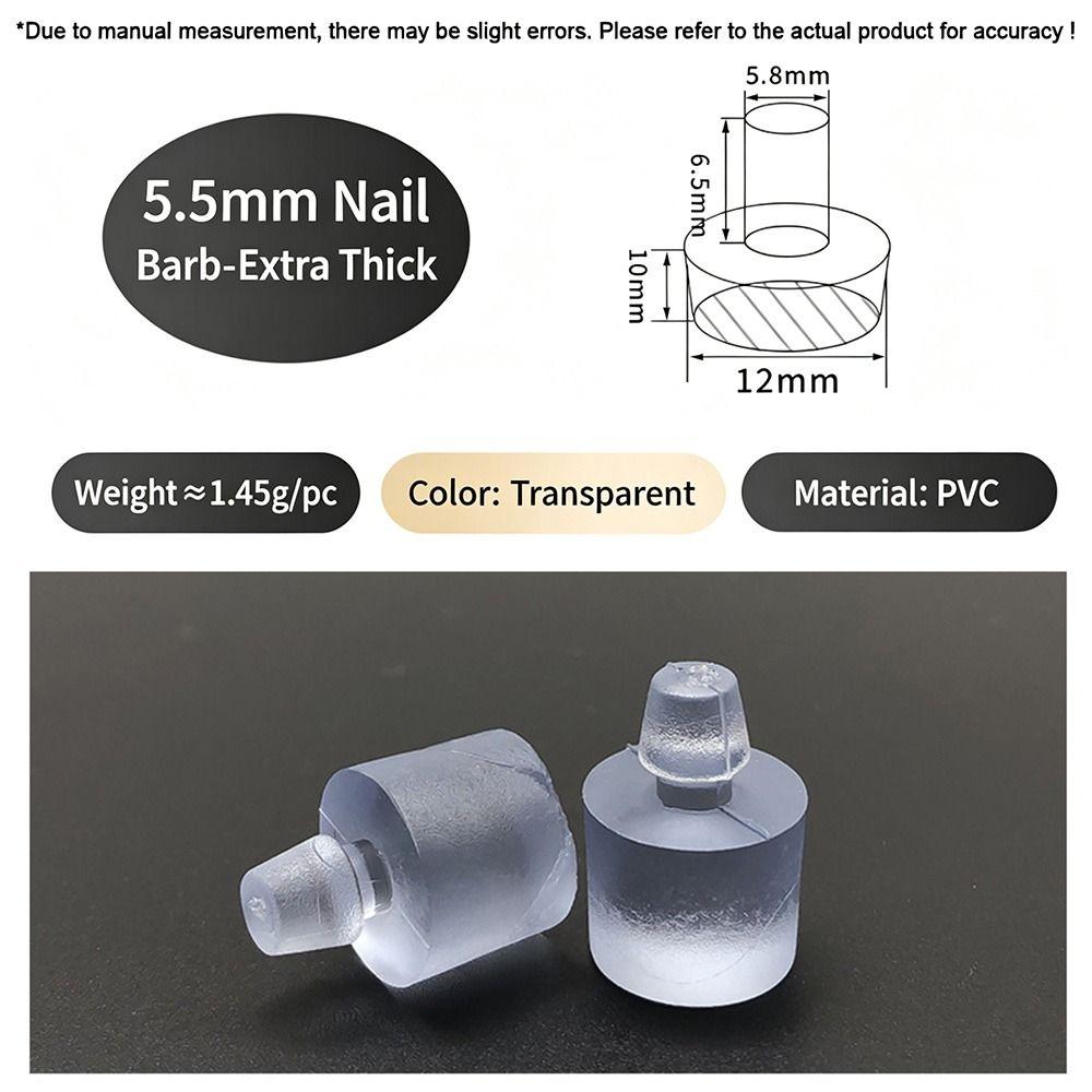 50Pcs with Stem Rubber Grippers Table Spacers for Furniture Hole Push in