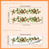 Fresh Strawberry Fower Rattan Wall Stickers Living Room Kitchen Bedroom Self-adhesive Wall stickers Background Decoration