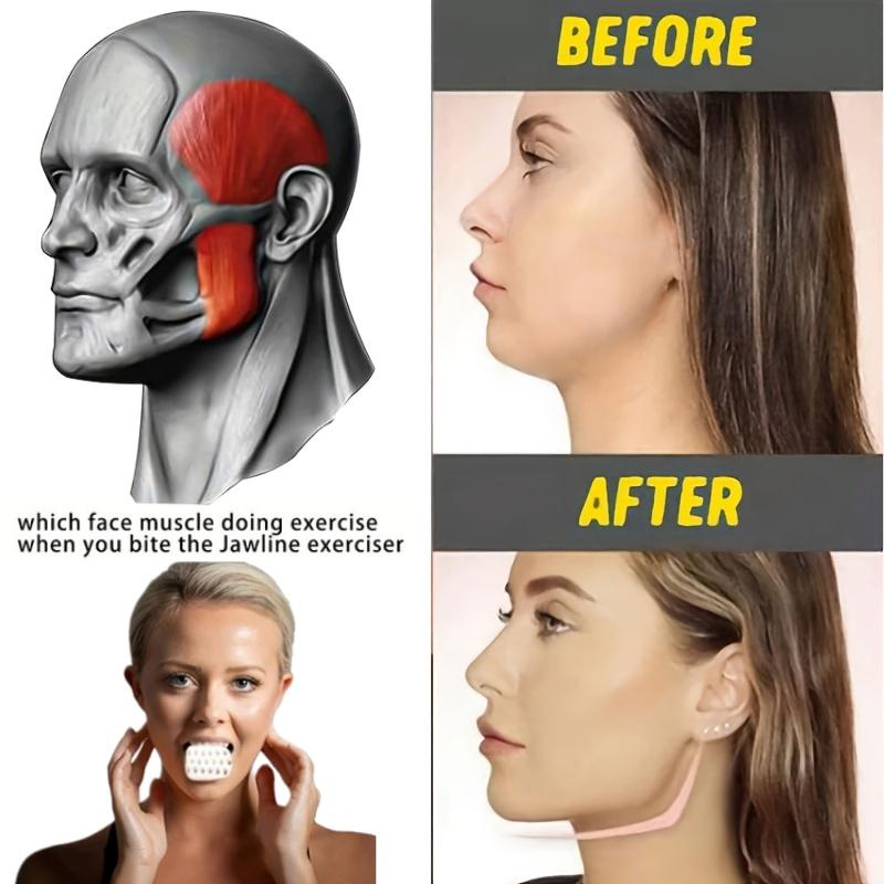 2/4pcs Silicone Jaw Exerciser Muscle Activation Jawline Shaper Facial Trainer Double Chin Reducer Cheek Slimmer Tightening Tool